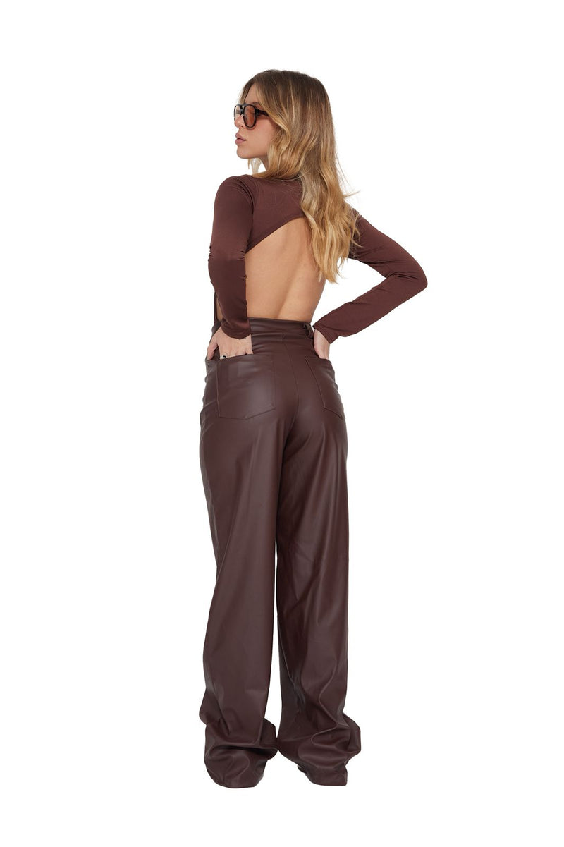 Calça de Couro WID LAG