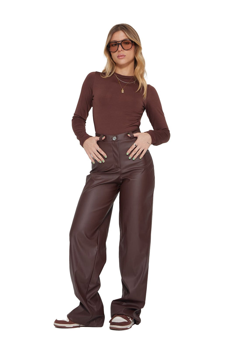 Calça de Couro WID LAG